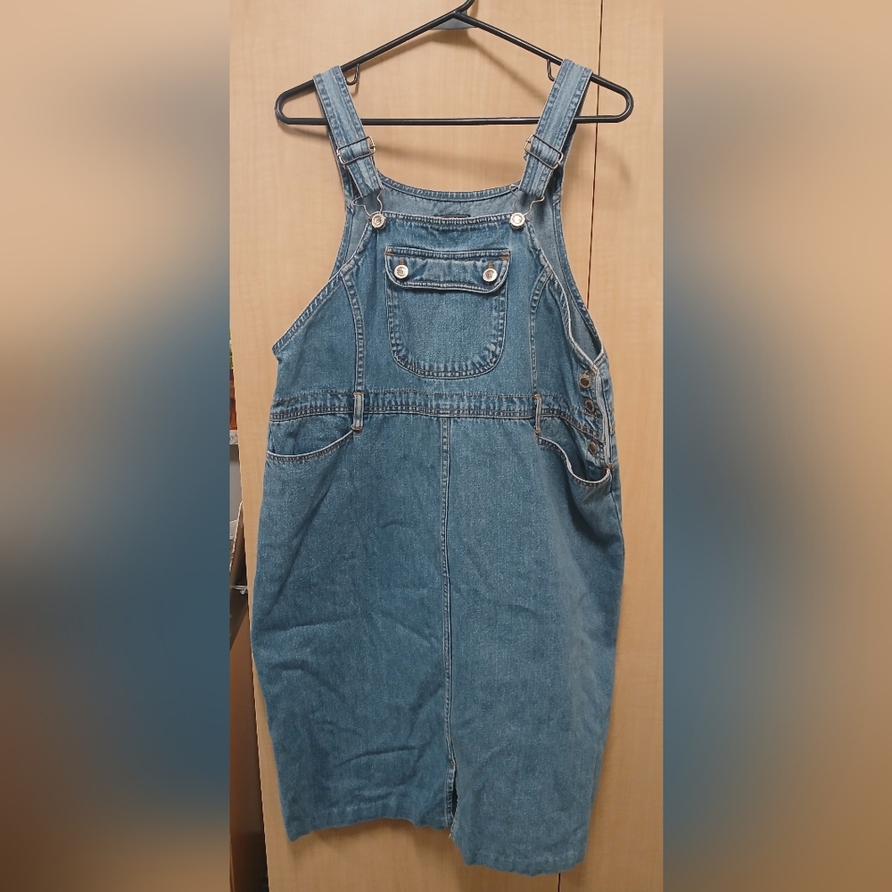 Route 66 denim dress Y2K retro vintage loose fit apron style overall Size 15/16